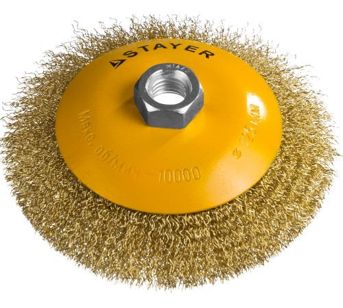 STAYER Ø 125 мм, щетка коническая для УШМ 35133-125 Профессионал STAYER Ø 125 мм, щетка коническая для УШМ 35133-125 Профессионал