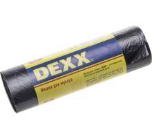 DEXX 60 л, 20 шт, черные, мусорные мешки (39150-60)