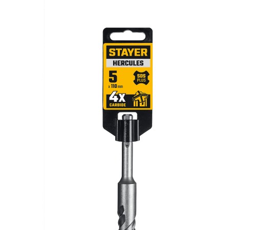 STAYER HERCULES-4Х 5x110 мм, SDS-plus бур (29290-110-05) STAYER HERCULES-4Х 5x110 мм, SDS-plus бур (29290-110-05)
