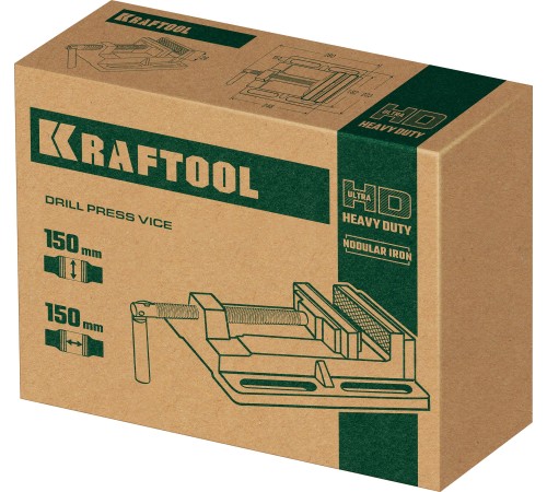 KRAFTOOL 150 мм, станочные сверлильные тиски (32715-150) KRAFTOOL 150 мм, станочные сверлильные тиски (32715-150)