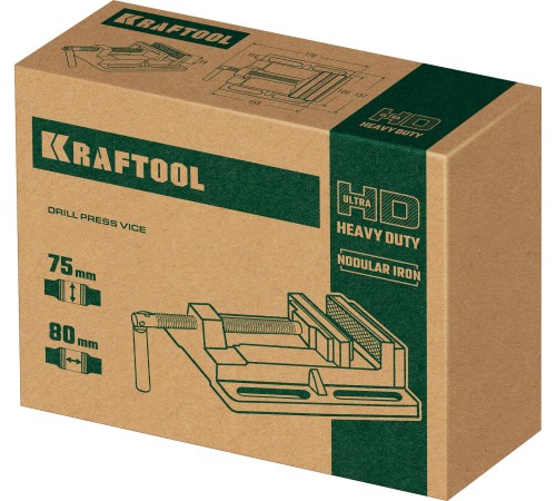 KRAFTOOL 75 мм, станочные сверлильные тиски (32715-75) KRAFTOOL 75 мм, станочные сверлильные тиски (32715-75)