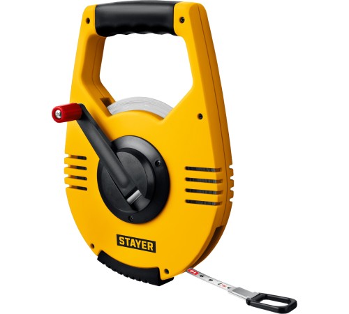 STAYER RACER 100 м геодезическая стальная мерная лента (34186-100) STAYER RACER 100 м геодезическая стальная мерная лента (34186-100)