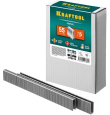 KRAFTOOL тип 18GA (55/90/C) 15 мм, 5000 шт, скобы для степлера (31789-15)