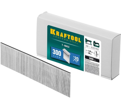 KRAFTOOL гвозди тип 300, 20 мм, гвозди для нейлера 31785-20