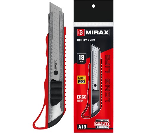 MIRAX 18 мм, сегментированное лезвие, автостоп, нож 09127