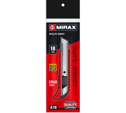 MIRAX 18 мм, сегментированное лезвие, автостоп, нож 09127