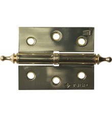 ЗУБР 75 х 63 х 2.5 мм, разъемная, правая, цвет латунь (PB), 2 шт, карточная петля (37605-075-1R)