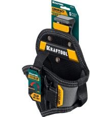 KRAFTOOL KH-5C с быстросъёмным креплением FastClip, 5 карманов и петель, кобура для компактного шуруповерта (38770)