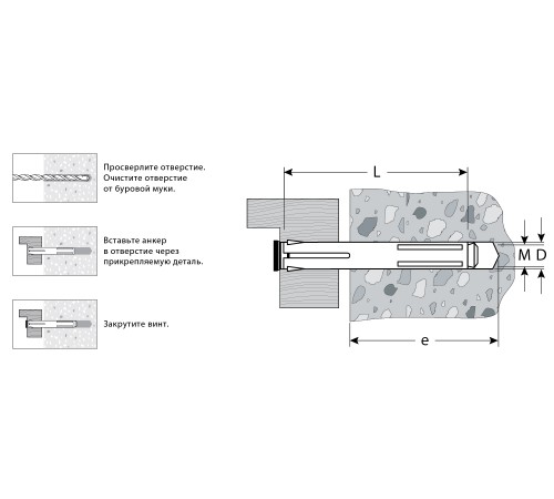 ЗУБР 8х132 мм, 50 шт., анкер рамный 302232-08-132