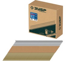 ЗУБР SN34 (D34) 75 х 2.8 мм, реечные гвозди рифленые оцинкованные, 4000 шт (305399-75)