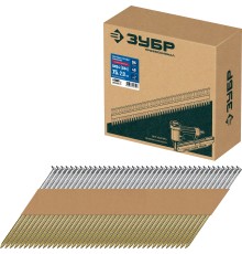 ЗУБР SN34 (D34) 75 х 2.8 мм, реечные гвозди рифленые оцинкованные, 4000 шт (305399-75)