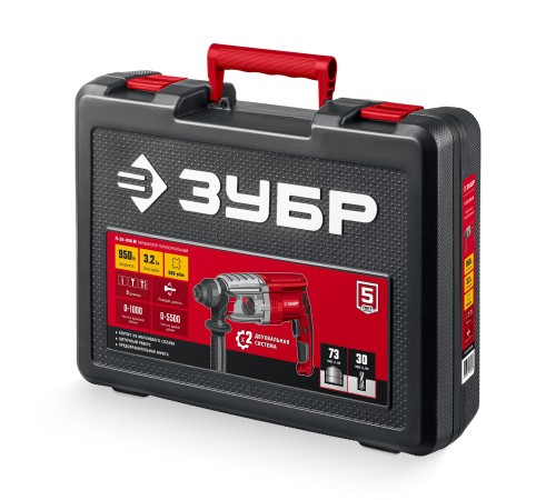 ЗУБР 30 мм, 950 Вт, перфоратор SDS Plus, мет. корпус (П-30-950 М) ЗУБР 30 мм, 950 Вт, перфоратор SDS Plus, мет. корпус (П-30-950 М)