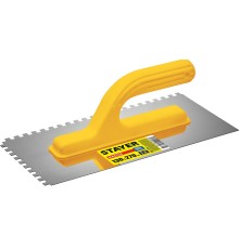 STAYER 130 х 270 мм, зуб 6 х 6 мм, штукатурная гладилка (08012-06)