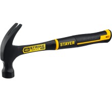 STAYER Strike, 450 г, цельнометаллический столярный молоток-гвоздодёр, Professional (2025-450) STAYER Strike, 450 г, цельнометаллический столярный молоток-гвоздодёр, Professional (2025-450)