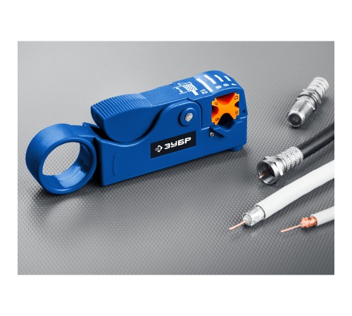 ЗУБР RG58/RG59/RG6, стриппер коаксиальных кабелей COAX-3 22657