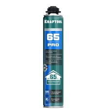 KRAFTOOL PRO 65, 850 мл, пистолетная, всесезонная, SVS, не залипающий клапан, выход до 65 л, монтажная пена (41184)
