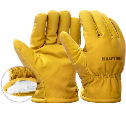 KRAFTOOL EXTREM WINTER, XL, утеплённые, от мех. воздействий, кожаные перчатки (1137-XL) KRAFTOOL EXTREM WINTER, XL, утеплённые, от мех. воздействий, кожаные перчатки (1137-XL)