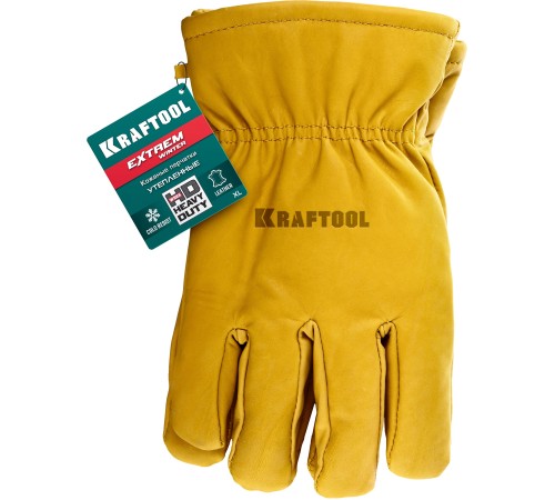 KRAFTOOL EXTREM WINTER, XL, утеплённые, от мех. воздействий, кожаные перчатки (1137-XL) KRAFTOOL EXTREM WINTER, XL, утеплённые, от мех. воздействий, кожаные перчатки (1137-XL)