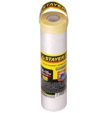 STAYER 15 м, 1.4 м, 9 мкм, с клейкой лентой маскер, защитная пленка, Professional (12255-140-15)