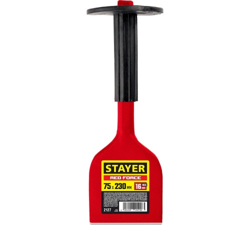 STAYER 75х230 мм, зубило-конопатка с протектором Red Force 2127 STAYER 75х230 мм, зубило-конопатка с протектором Red Force 2127