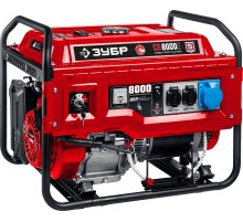 ЗУБР 8000 Вт, бензиновый генератор с электростартером (СБ-8000Е)