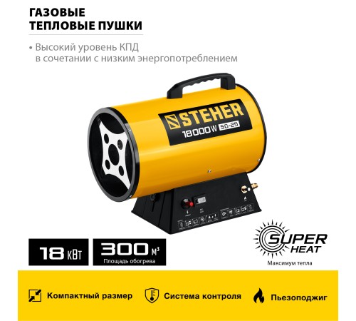 STEHER 18 кВт, газовая тепловая пушка (SG-25) STEHER 18 кВт, газовая тепловая пушка (SG-25)