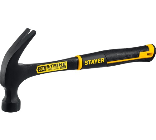STAYER 560 г, молоток-гвоздодер цельнометаллический STRIKE 2025-560 STAYER 560 г, молоток-гвоздодер цельнометаллический STRIKE 2025-560