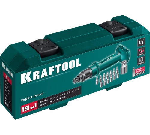 KRAFTOOL ID-15, 15 предм., ударно-поворотная отвертка (25550-Н10) KRAFTOOL ID-15, 15 предм., ударно-поворотная отвертка (25550-Н10)