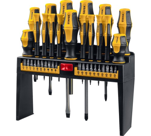 STAYER 37 шт, набор отверток реверсивных 25312-H37