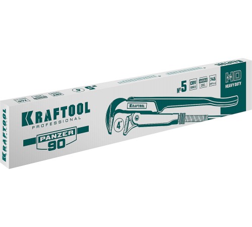 KRAFTOOL №5, прямые губки, ключ трубный PANZER-90 2734-40_z02 KRAFTOOL №5, прямые губки, ключ трубный PANZER-90 2734-40_z02