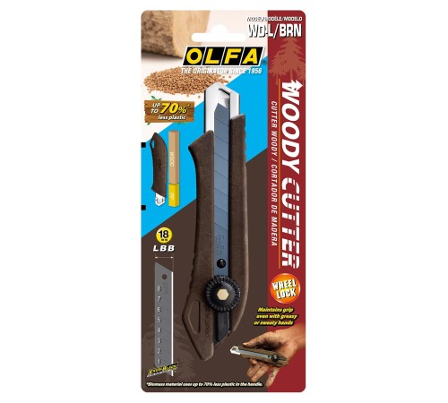 OLFA WOOD-PP Models 18 мм, с сегментированным лезвием, нож (OL-WD-L) OLFA WOOD-PP Models 18 мм, с сегментированным лезвием, нож (OL-WD-L)