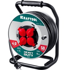 KRAFTOOL КГ 3х2.5 50м 4000Вт IP44, HEAVY DUTYСиловой удлинитель на стальной катушке (55086-50) KRAFTOOL КГ 3х2.5 50м 4000Вт IP44, HEAVY DUTYСиловой удлинитель на стальной катушке (55086-50)