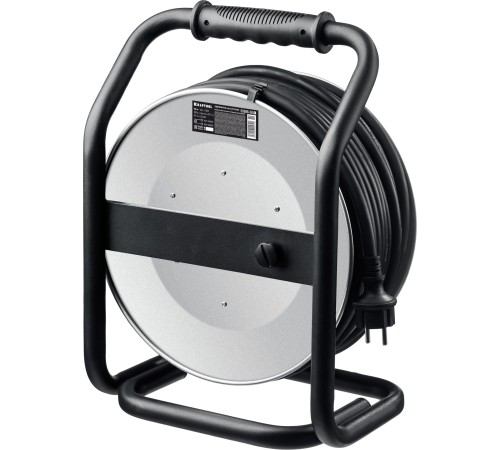 KRAFTOOL КГ 3х2.5 50м 4000Вт IP44, HEAVY DUTYСиловой удлинитель на стальной катушке (55086-50)