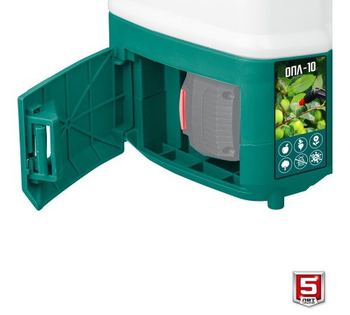 ЗУБР 18 В, Li-Ion, 10 л бак, без АКБ, опрыскиватель аккумуляторный ОПЛ-10 Мастер