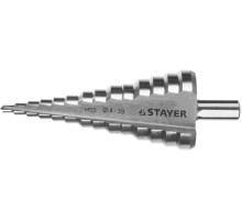 STAYER 4-39 мм, 14 ступеней, сталь HSS, ступенчатое сверло (29660-4-39-14) STAYER 4-39 мм, 14 ступеней, сталь HSS, ступенчатое сверло (29660-4-39-14)
