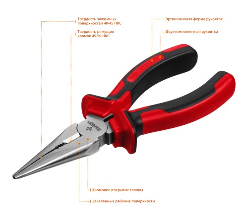 ЗУБР 160 мм, тонкогубцы 22024-3-16_z01