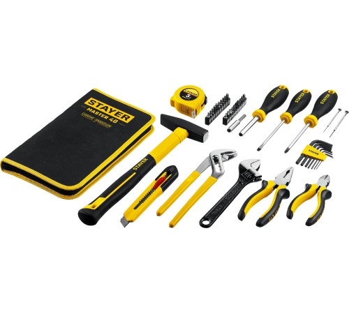 STAYER 40 шт., универсальный набор инструмента для дома Master 40 22052-H40 STANDARD STAYER 40 шт., универсальный набор инструмента для дома Master 40 22052-H40 STANDARD