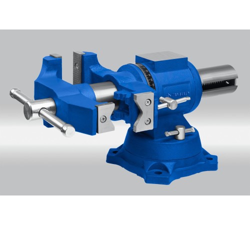 ЗУБР ЭКСПЕРТ-3D, 100 мм, многофункциональные слесарные тиски с поворотом в двух плоскостях на 360°, 32712-100