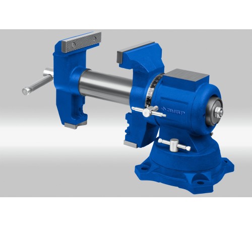 ЗУБР ЭКСПЕРТ-3D, 100 мм, многофункциональные слесарные тиски с поворотом в двух плоскостях на 360°, 32712-100