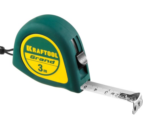 KRAFTOOL 3 м х 16 мм, рулетка GRAND 34022-03-16