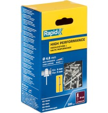 RAPID R:High-performance-rivet, 4.8 х 12 мм, 300 шт, алюминиевая высокопроизводительная заклепка (5001436)