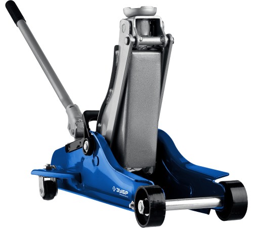 ЗУБР 2,5т, 90-360 мм, домкрат гидравлический подкатной в кейсе T65 43057-2.5-K Профессионал