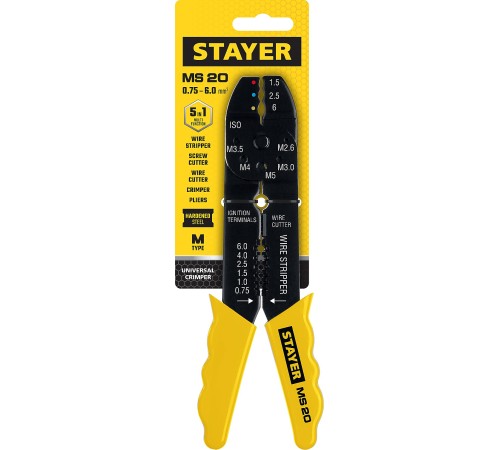 STAYER 0.75-6 мм², стриппер многофункциональный MS-20 2265-21_z01 Professional STAYER 0.75-6 мм², стриппер многофункциональный MS-20 2265-21_z01 Professional