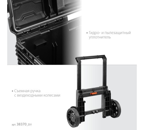 KETER ROC PRO GEAR 2.0 (22″) тележка с пластиковым ящиком (38370)