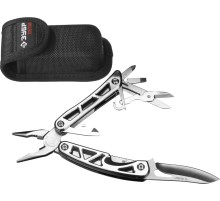 ЗУБР СПУТНИК, мультитул с подсветкой, 11 в 1, металлические ручки, нейлоновый чехол, 110 мм, ПРОФЕССИОНАЛ (47770)