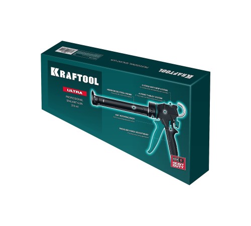 KRAFTOOL ULTRA 310 мл, регулировка силы давления, вариативная антикапельная система, усиленный cкелетный поворотный пистолет для герметика (06679) KRAFTOOL ULTRA 310 мл, регулировка силы давления, вариативная антикапельная система, усиленный cкелетный поворотный пистолет для герметика (06679)