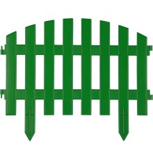 GRINDA Ар Деко, 28 х 300 см, зеленый, 7 секций, декоративный забор (422203-G)