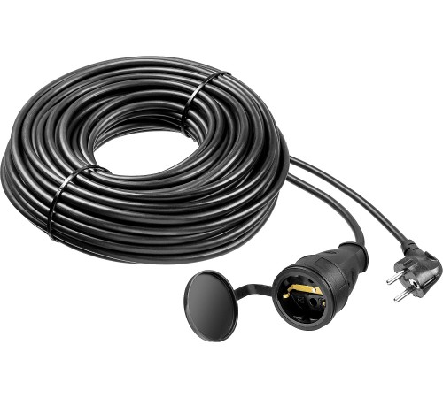 ЗУБР 30 м, 3500 Вт, 1 гнездо, IP44, удлинитель электрический силовой 55020-30