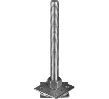 ЗУБР 80 x 80 x 250 мм, x М24, цинк, анкерная регулировочная стойка (310266-80)