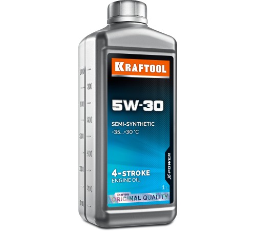 KRAFTOOL 5W-30, 1 л, зимнее полусинтетическое масло для 4-тактных двигателей (41514-1) KRAFTOOL 5W-30, 1 л, зимнее полусинтетическое масло для 4-тактных двигателей (41514-1)
